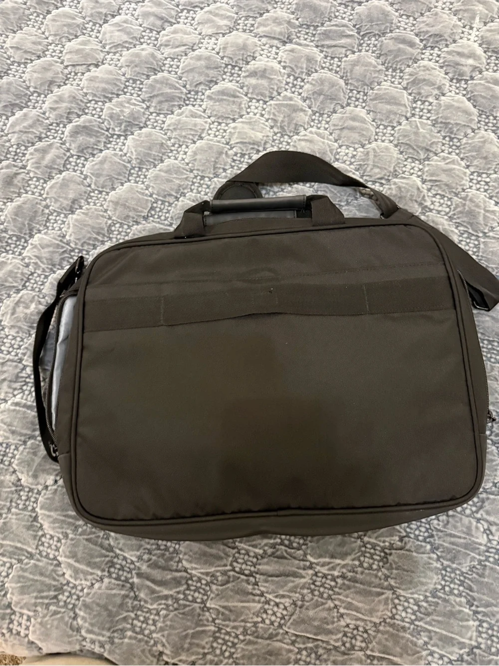 Dell Black Laptop Briefcase with Blue Zip Accent